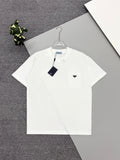 Prada short-sleeve T-shirt with small chest pocket and triangle logo detail