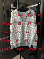 Grey zip-up hoodie with white Dior-style monogram pattern, zip front and hood