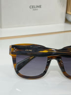Celine tortoise sunglasses with dark tinted lenses