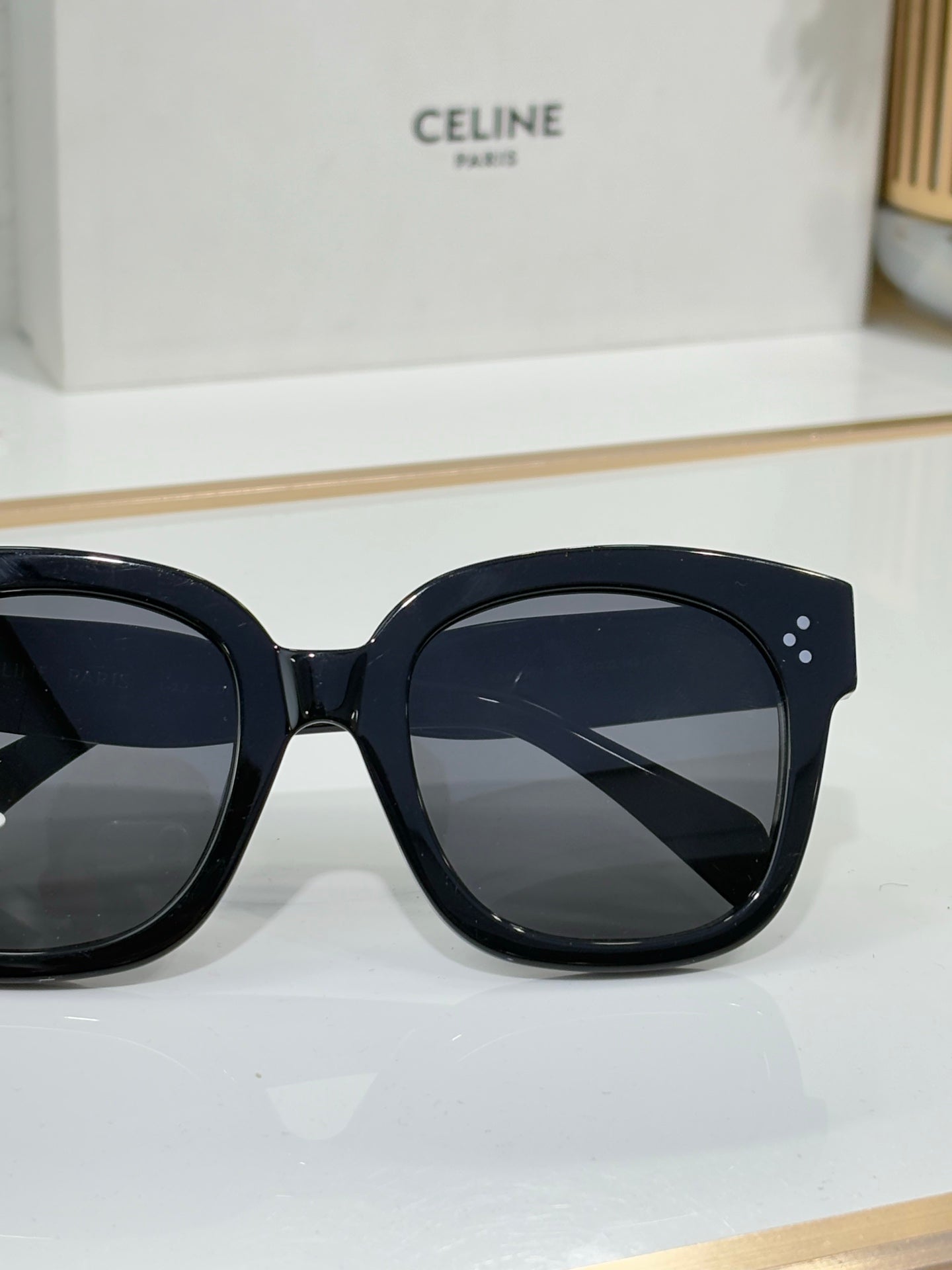 Celine black sunglasses with dark lenses