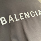 Long-sleeve sweatshirt, dark gray, large BALENCIAGA lettering on front