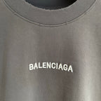 Long-sleeve sweatshirt, dark gray, BALENCIAGA logo on front