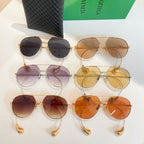 Bottega Veneta glasses assortment with gold frames and mixed tinted lenses