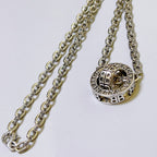 Gold-tone chain necklace with round Balenciaga monogram pendant