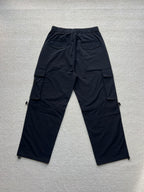 Stone Island cargo pants in dark navy with flap cargo pockets and drawstring waist