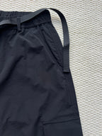 Stone Island cargo pants in dark navy with adjustable drawstring belt and side pocket
