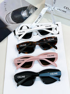 Assorted sunglasses in white, tortoiseshell, pink and black