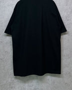 Black short-sleeve T-shirt, plain back view