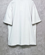 White short-sleeve T-shirt back view, full length