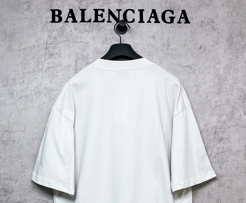 White short-sleeve T-shirt back view