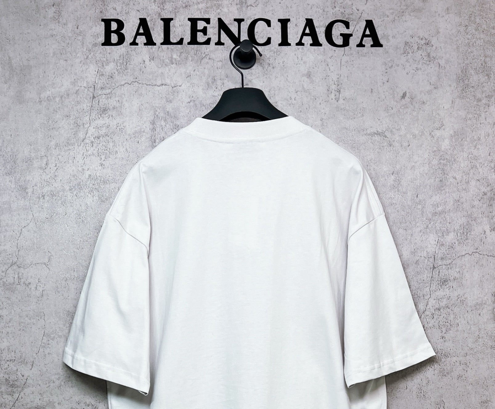 White short-sleeve T-shirt back view