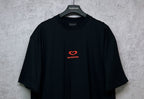 Black Balenciaga T-shirt with small red heart logo on chest