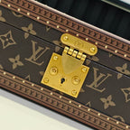 Louis Vuitton monogram trunk bag latch plate with gold tone hardware