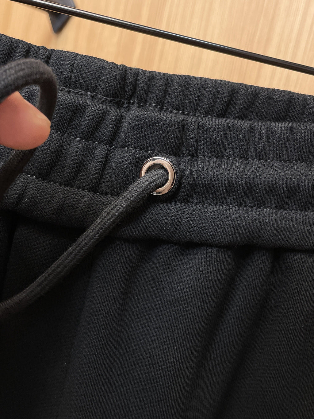 Fendi pants elastic waistband with round grommet and drawstring cord