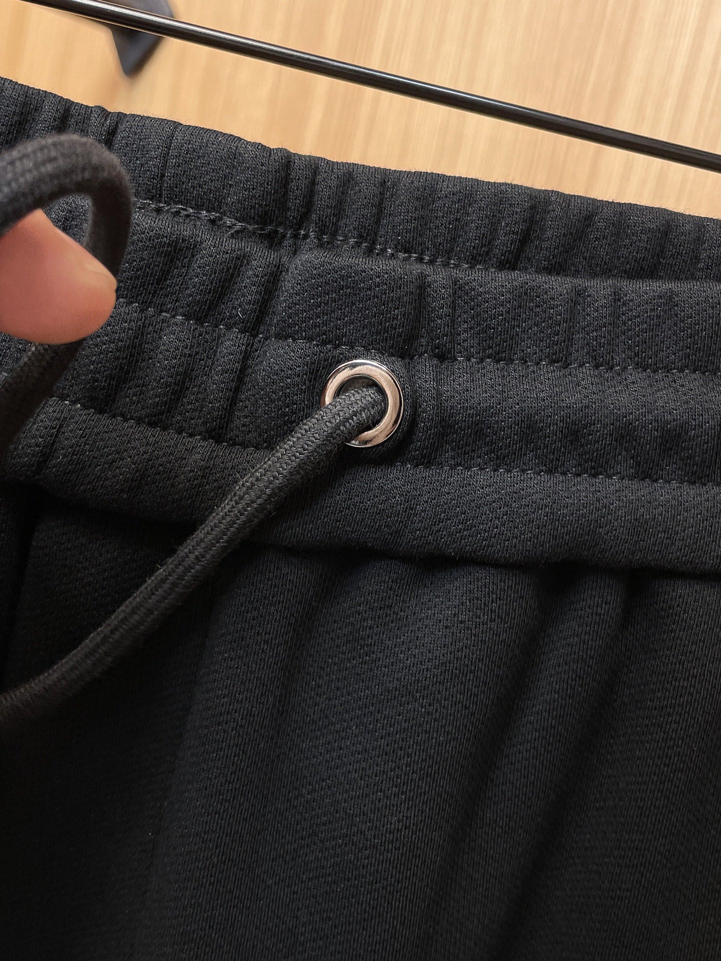 Fendi pants elastic waistband with round grommet and drawstring cord