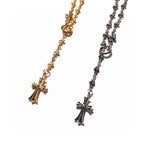 Gold and silver cross pendant chain necklaces