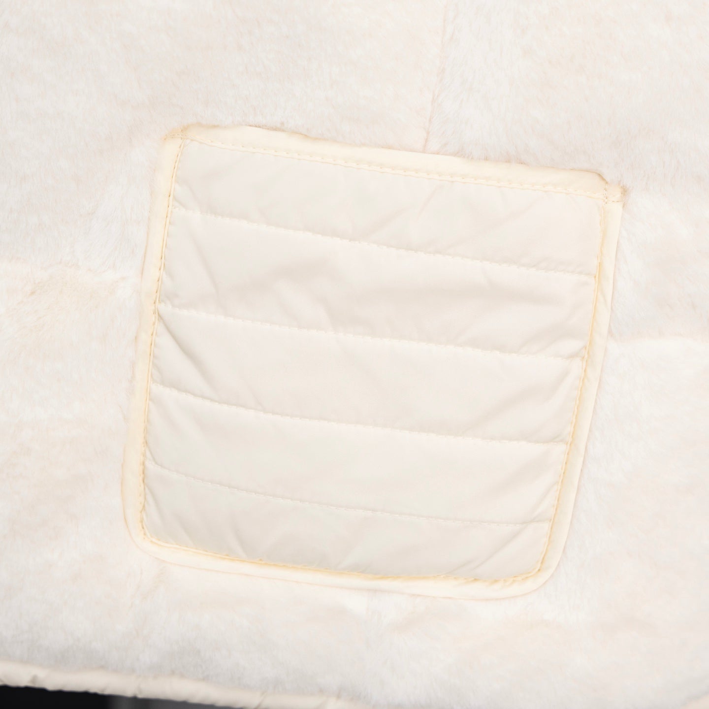 Moncler cream padded vest square quilted pocket panel
