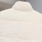Moncler cream padded sleeveless vest back panel with quilted sections