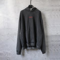 Balenciaga long-sleeve hoodie in dark gray with kangaroo pocket and drawstring hood
