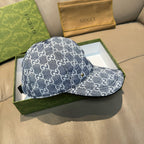 Gucci GG-print baseball cap, dark navy with white monogram pattern and brim