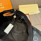 Louis Vuitton monogram baseball cap, dark gray interior and adjustable strap