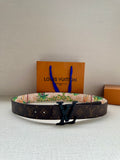 Louis Vuitton monogram belt with black LV buckle