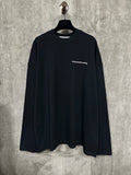 Black long-sleeve crewneck shirt with alexanderwang chest logo