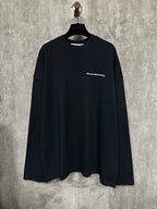 Black long-sleeve crewneck shirt with alexanderwang chest logo