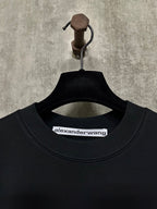 Black crewneck collar with alexanderwang logo