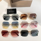 Bvlgari sunglasses assortment with five colored frames and gradient lenses
