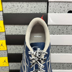 Blue sneaker heel with BALENCIAGA text on light lining