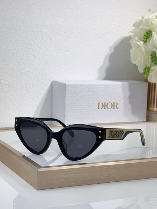 Bvlgari cat-eye sunglasses with black frames and dark lenses