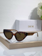 Bvlgari cat-eye sunglasses with tortoiseshell frames and brown-tinted lenses