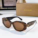 Bvlgari sunglasses with tortoiseshell frame and warm brown tinted lenses