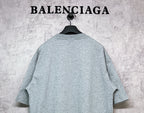 Balenciaga heather gray T-shirt, back view on hanger