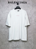 White short-sleeve crewneck T-shirt with small chest logo print