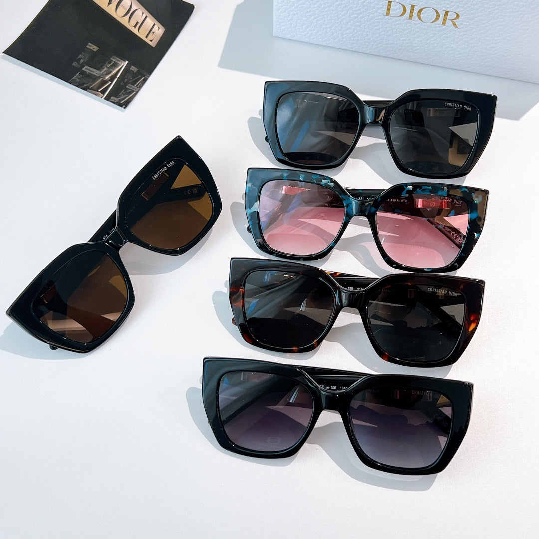 DIOR sunglasses assortment with various colored frames and tinted lenses
