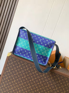 Louis Vuitton men's crossbody bag with multicolor monogram pattern and shoulder strap