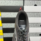 Grey Balenciaga lace-up sneaker with rear collar and top eyelet view