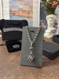 Chrome Hearts pendant necklace with cross-style charm and link chain
