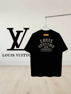 Louis Vuitton short-sleeve T-shirt in black with large back graphic and text