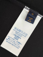 Louis Vuitton short-sleeve T-shirt size and care label on black fabric