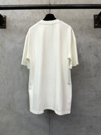 White short-sleeve crewneck T-shirt, back view