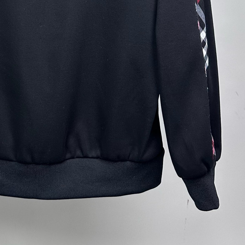 Long-sleeve sweatshirt with ribbed cuffs and hem, dark blue fabric