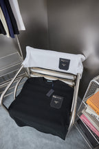 Prada T-shirts set on rack: black and white short-sleeve