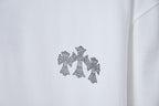 White T-shirt with rhinestone bow graphic on chest
