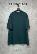 Teal short-sleeve T-shirt with crew neck and small chest emblem logo