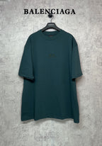 Teal short-sleeve T-shirt with crew neck and small chest emblem logo