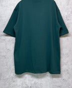 Teal short-sleeve T-shirt back view with straight hem