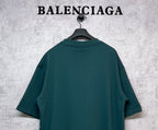 Teal short-sleeve T-shirt back view with crew neck